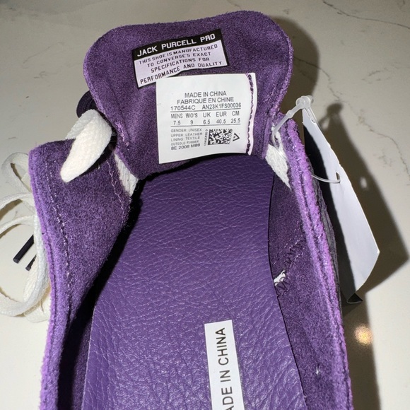 POP TRADING COMPANY X JACK PURCELL 'GRAND PURPLE' size M 7.5 W 9 - Picture 3 of 8